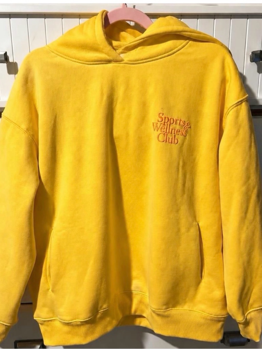 Wilo The Label Yellow Crewneck Hooded Sweatshirt - Sports & Wellness Club